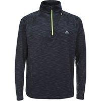 Trespass Men's Collins Half Zip Fleece Top in Black | Size: Small