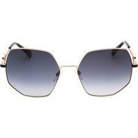 Womens Grey Lens Gold Sunglasses