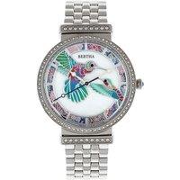 Bertha Women's Emily Mother-Of-Pearl Bracelet Watch in Silver