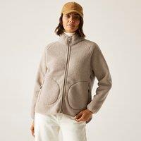 Regatta Women's Frankie Borg Full Zip Insulating Fleece in Beige | Size: 20