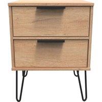 Ready Assembled 2 U Fuji 2 Drawer Bedside Cabinet (Ready Assembled) in Natural