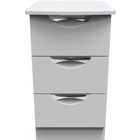 Ready Assembled 2 U Holborn 3 Drawer Bedside Cabinet (Ready Assembled) in Grey