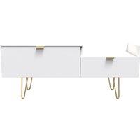 Ready Assembled 2 U Fuji TV Console Unit (Ready Assembled) in White