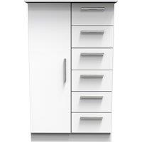 Ready Assembled 2 U Trent 1 Door 5 Drawer Childrens Wardrobe (Ready Assembled) in White