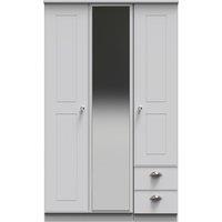 Ready Assembled 2 U Albert Triple Mirror + Drawer Wardrobe (Ready Assembled) in Grey