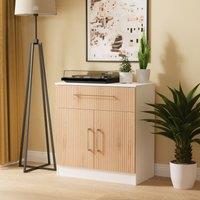 Ready Assembled 2 U Gloucester 1 Drawer 2 Door Sideboard (Ready Assembled) in White