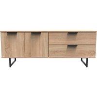 Ready Assembled 2 U Fuji 2 Drawer 2 Door Wide Sideboard (Ready Assembled) in Light Oak