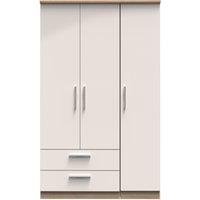 Ready Assembled 2 U Windsor Triple 2 Drawer Wardrobe (Ready Assembled) in Beige