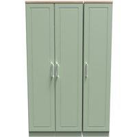 Ready Assembled 2 U Norfolk Triple Plain Wardrobe (Ready Assembled) in Pale Green