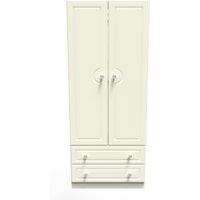Ready Assembled 2 U Stirling 2 Door 2 Drawer Wardrobe (Ready Assembled) in Cream