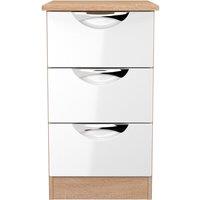 Ready Assembled 2 U Holborn 3 Drawer Bedside Cabinet (Ready Assembled) in White