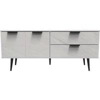 Ready Assembled 2 U Fuji 2 Drawer 2 Door Wide Sideboard (Ready Assembled) in Off-White