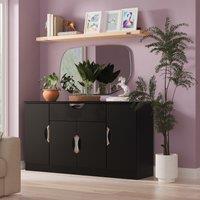 Ready Assembled 2 U Holborn 4 Door 1 Drawer Wide Unit (Ready Assembled) in Black