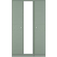 Ready Assembled 2 U Memphis Tall Triple Mirror Wardrobe (Ready Assembled) in Pale Green