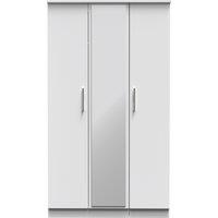 Ready Assembled 2 U Windsor Tall Triple Mirror Wardrobe (Ready Assembled) in White