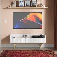Ready Assembled 2 U Metro 2 Drawer Coffee TV Unit (Ready Assembled) in White