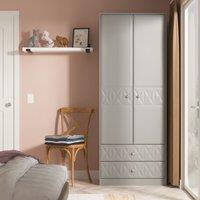 Ready Assembled 2 U Toledo 2 Door 2 Drawer Wardrobe (Ready Assembled) in Dark Grey