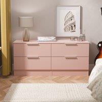Ready Assembled 2 U Dover 4 Drawer Bed Box (Ready Assembled) in Dusty Pink