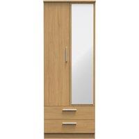 Ready Assembled 2 U Windsor Tall 2 Door 2drw Mirrored Wardrobe (Ready Assembled) in Light Brown