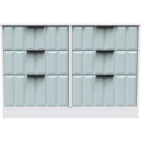 Ready Assembled 2 U Seattle 6 Drawer Wide Chest (Ready Assembled) in Duck Egg Blue