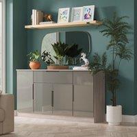 Ready Assembled 2 U Lucca 4 Door 1 Drawer Wide Unit (Ready Assembled) in Grey