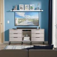 Ready Assembled 2 U Fuji 6 Drawer Sideboard (Ready Assembled) in Light Grey