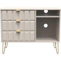 Ready Assembled 2 U Metro 3 Drawer TV Unit (Ready Assembled) in Taupe