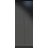 Ready Assembled 2 U Cornwall 2 Door Wardrobe (Ready Assembled) in Black