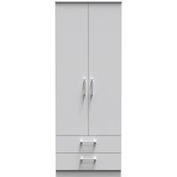 Ready Assembled 2 U Cornwall 2 Door 2 Drawer Wardrobe (Ready Assembled) in Light Grey