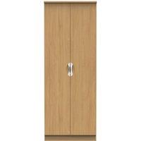 Ready Assembled 2 U Holborn Tall Double Hanging Wardrobe (Ready Assembled) in Brown