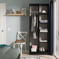 Ready Assembled 2 U Fuji Open Wardrobe (Ready Assembled) in Black