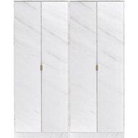 Ready Assembled 2 U Fuji Quad Wardrobe (Ready Assembled) in Off-White