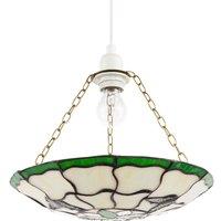 Happy Homewares Traditional Butterfly Tiffany Glass Green Pendant Lighting Shade