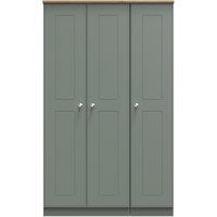 Ready Assembled 2 U Albert Triple Plain Wardrobe (Ready Assembled) in Pale Green