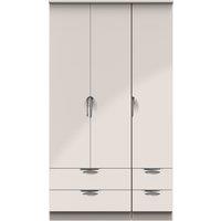 Ready Assembled 2 U Holborn Tall Triple 2 Drawer + Drawer Wardrobe (Ready Assembled) in Taupe