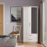 Ready Assembled 2 U Cornwall 2 Door 2 Drawer Mirrored Wardrobe (Ready Assembled)