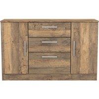Ready Assembled 2 U Trent 2 Door 3 Drawer Sideboard (Ready Assembled) in Dark Brown