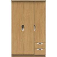 Ready Assembled 2 U Holborn Triple Plain + Drawer Wardrobe (Ready Assembled) in Brown