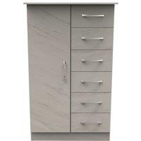 Ready Assembled 2 U Hampshire 1 Door 5 Drawer Childrens Wardrobe (Ready Assembled) in White