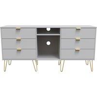 Ready Assembled 2 U Fuji 6 Drawer Sideboard (Ready Assembled) in Grey