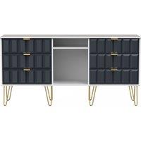 Ready Assembled 2 U Metro 6 Drawer Sideboard (Ready Assembled) in Dark Blue