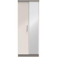 Ready Assembled 2 U Windsor Tall 2 Door Mirrored Wardrobe (Ready Assembled) in Taupe