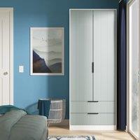 Ready Assembled 2 U Menai 2 Door 2 Drawer Wardrobe (Ready Assembled) in Duck Egg Blue