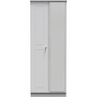 Ready Assembled 2 U Albert Tall 2 Door Mirrored Wardrobe (Ready Assembled) in Grey