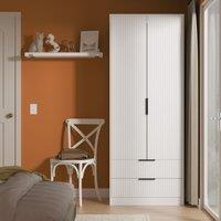 Ready Assembled 2 U Menai 2 Door 2 Drawer Wardrobe (Ready Assembled) in White