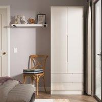 Ready Assembled 2 U Lucca 2 Door 2 Drawer Wardrobe (Ready Assembled) in Taupe