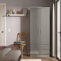 Ready Assembled 2 U Windsor 2 Door 2 Drawer Wardrobe (Ready Assembled) in Dark Grey