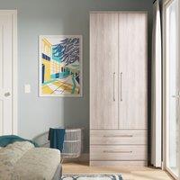 Ready Assembled 2 U Gloucester 2 Door 2 Drawer Wardrobe (Ready Assembled) in Light Grey