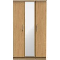 Ready Assembled 2 U Windsor Tall Triple Mirror Wardrobe (Ready Assembled) in Light Brown