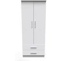 Ready Assembled 2 U Windsor 2 Door 2 Drawer Wardrobe (Ready Assembled) in White